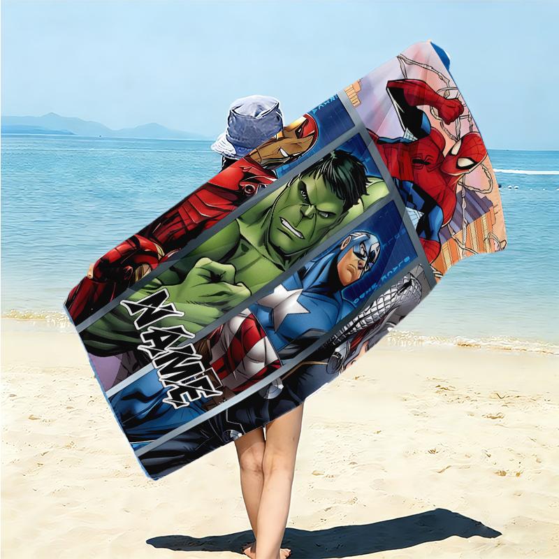 Personalized "Powerful Dark Sorcerer" Beach Towel Microfiber Beach Towel Thin Absorbent for Beach Swimming Yoga Bath Sports. 091059