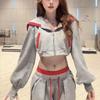 Women's American Spicy Girl Hoodie & Wide-Leg Pants Set - Autumn Sportswear