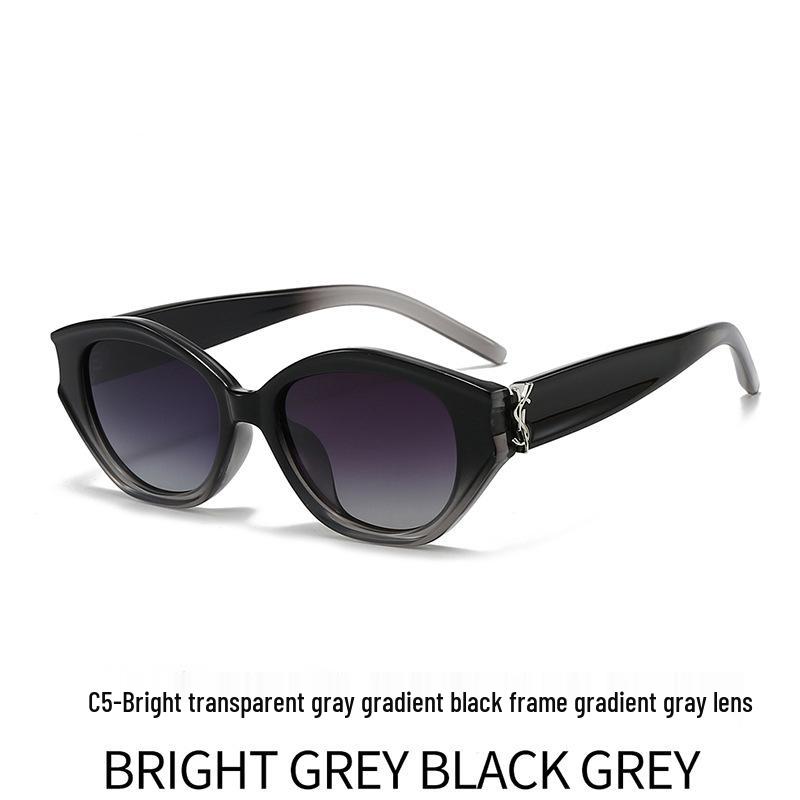 Women's Cat-Eye Polarized Sunglasses - European American Style, UV Protection, Personalized Small Frame, High-End Feel