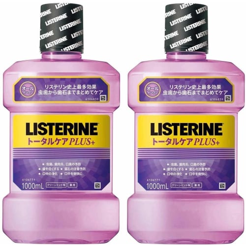 

[Оптовая покупка] Лечебный ополаскиватель для полости рта Listerine Total Care Plus 1000 мл x 2