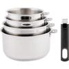 Casseroles - COSY &; TRENDY - Click Set 4 - 14 To 20 Cm - Stainless Steel - Removable Handle