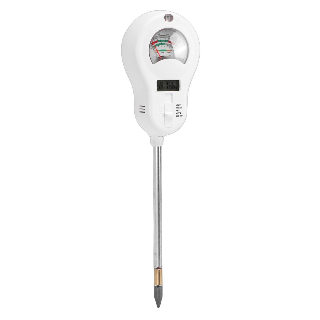 6 In 1 Soil Tester Digital Plant PH Humidity Temperature Sunlight Nutrient Levels Test Meter for Gardening Farming