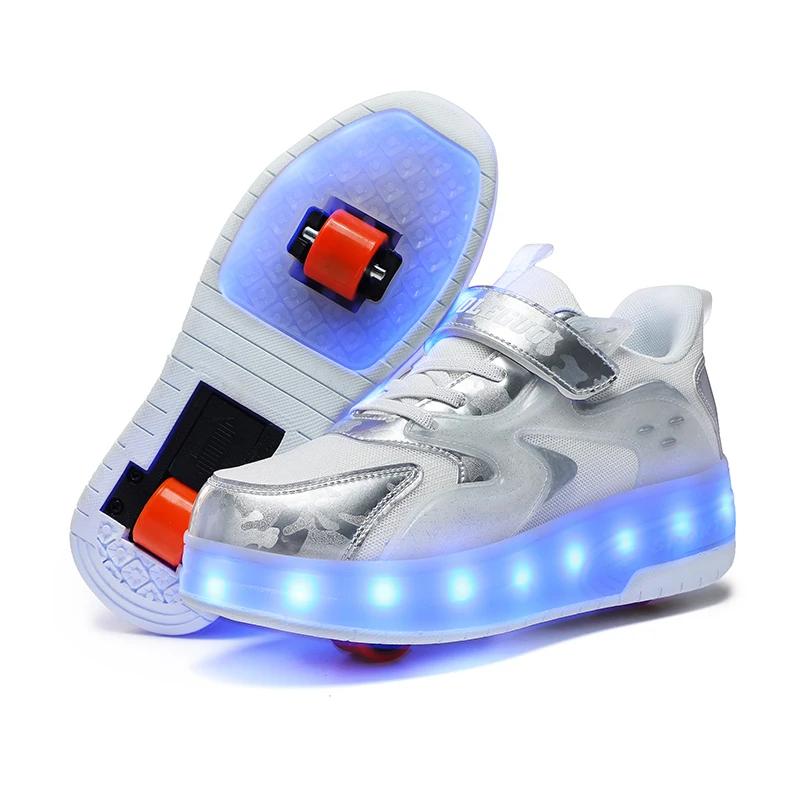 New Roller Skates with Lights Detachable Multi-functional Wheel Shoes Student Street Roller Skates Sports Shoes