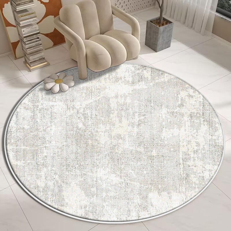 Light Luxury Round Carpets for Living Room Modern Minimalist Bedroom Decor Carpet Large Area Study Rug Thick Anti-slip Floor Mat