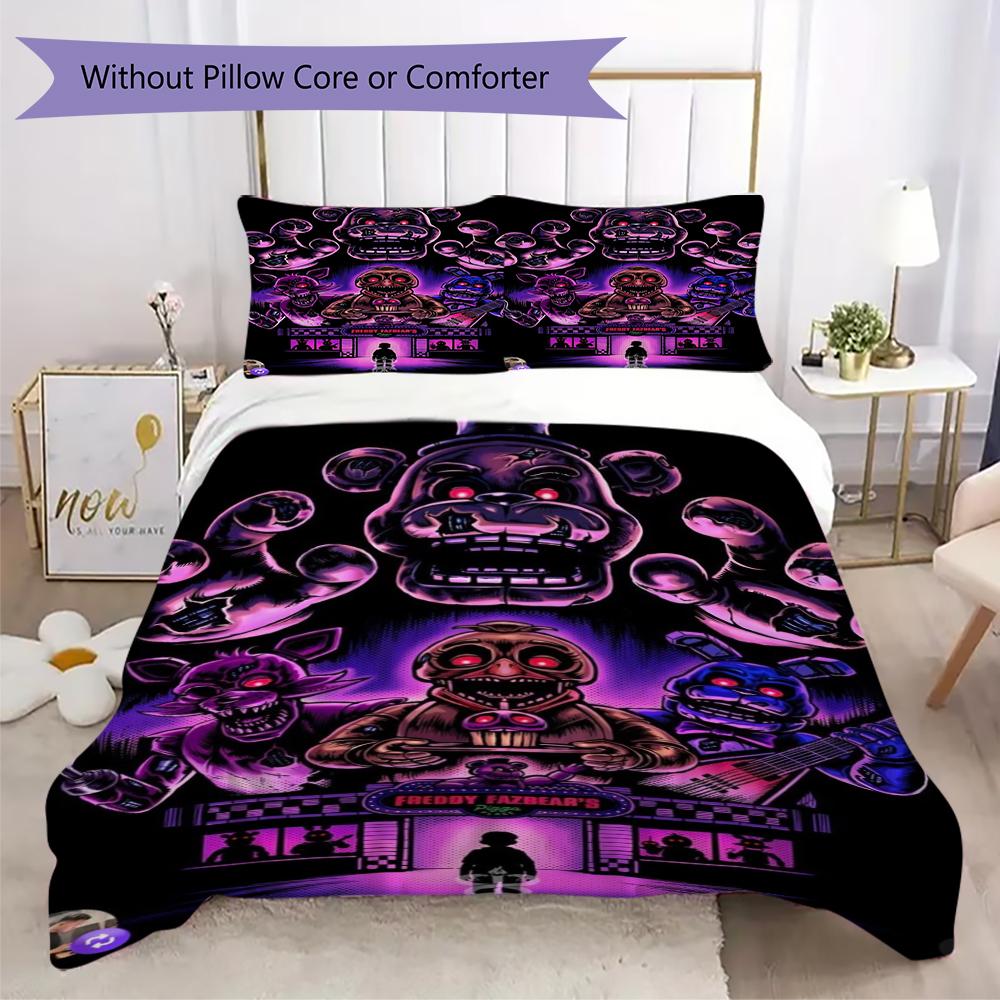 Five Frightful Nights Freddy'S Threepiece Set Without Core 1 Duvet Cover 2 Pillowcase Without Core Christmas Birthday Gift