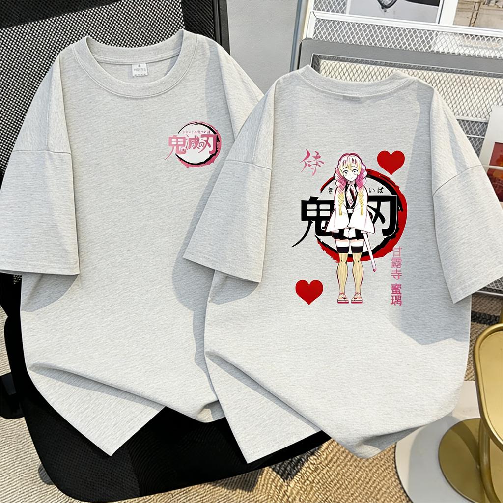 Plus Size Demon Slayer Anime Printed Unisex and Women Tshirt Casual Summer Parent Child Top Fashion Street Wear Harajuku Style Y2K