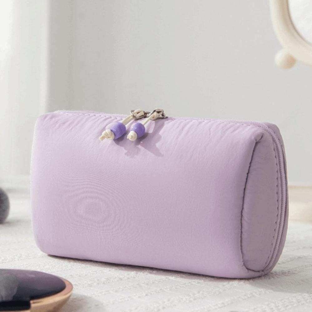 Large Capacity Makeup Storage Bag Portable Waterproof Nylon Lipstick Bag Partitioned Multiple Colors Macaron Color Toiletry Bag