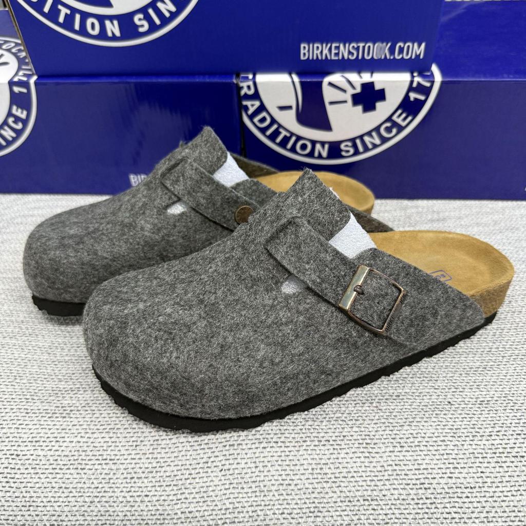 Men’s BK Genuine Leather Retro Toe Semi-Slippers - New, Versatile, and Comfortable Birkenstock Shoes