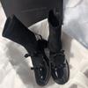 Mori design velvet short boots for women's new autumn and winter heightening thick-soled Martin boots Mary Jane short socks for women