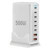 500W Desktop GaNs Chargers 6 USB C 2 USB A Charging Station Desktop Mutliport for Fast Chargers Laptop Power Adapter