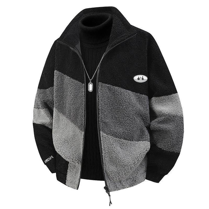 

Men’s Oversized Lambswool Cotton Winter Jacket 6XL чорний