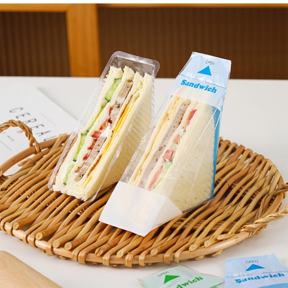 100pcs Plastic Bread Bags Transparent Sandwich Wrappers  Birthday Party