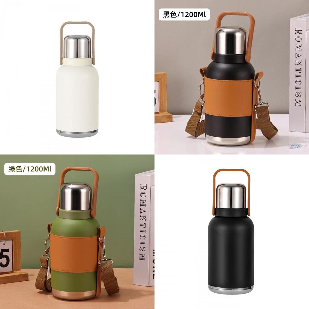 Stainless Steel Insulated Travel Mug With Large Capacity And Handle For Outdoor Use