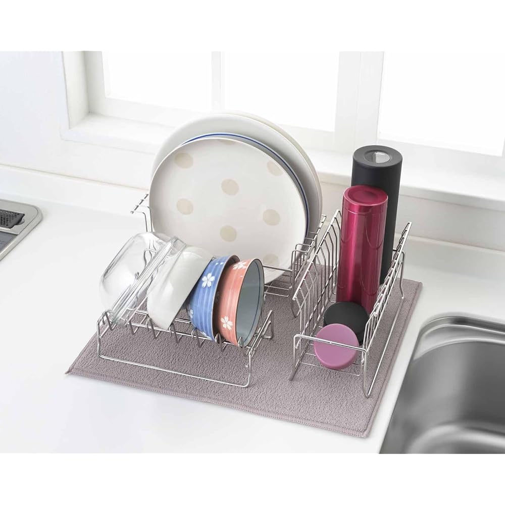 Yoshikawa Dish Drying Rack, Dish Drainer Basket, Made in Japan, to Unify, Bowl Drainer, 1306227,