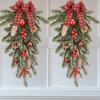 Christmas Flocking Wreath Floor Hanging Staircase Wreath Decoration Pendant Christmas Interior Nordic Home Scene Arrangement