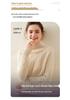 Women's Cashmere Cable Knit Sweater, Half-High Neck, Thick, Slimming, Loose Fit, Warm Base Layer for Autumn and Winter.