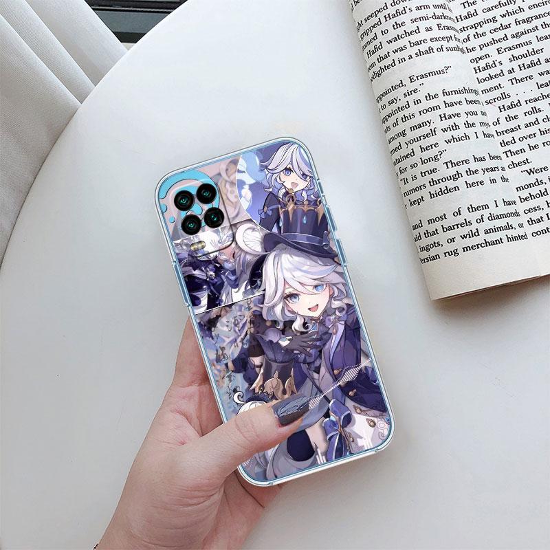 Genshin Impact Furina Transparent Phone Case for Motorola Moto G7 G8 G9 G84 G85 G73 G24 G15 Z2 Play Power Plus