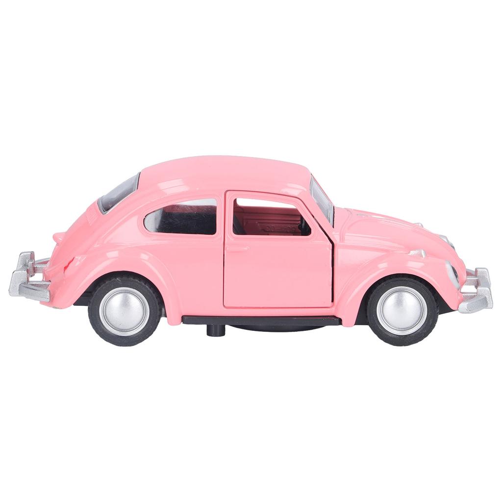 1:36 Diecast Metal Car Model Vintage Pull Back Car Toy Vehicle Collection for Kids Deep Pink