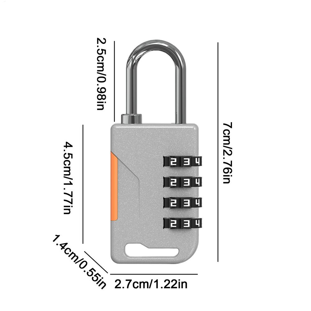 4 Digit Combination Padlock Heavy Duty Zinc Alloy Waterproof Security Lock for Luggage Backpack Suitcase Case Box Lock