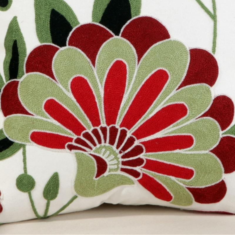 Embroidery Pillow Cover 45x45cm Farmhouse Cushion Cases for Couch Sofa Bed Decorations Embroidered Throw Pillows Cases