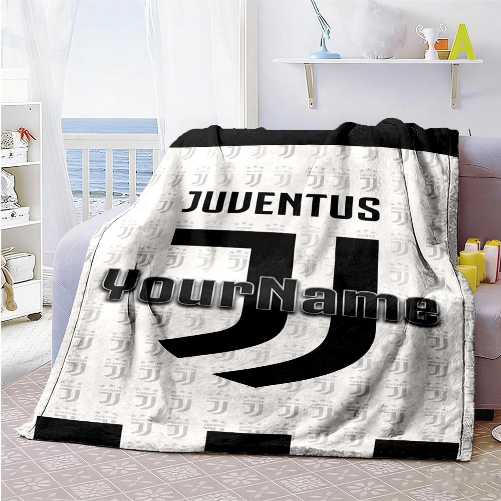Juventus Customize Text Blanket Multi-purpose Customizable Blanket Soft Warm Cozy Throw For Office Chair Chair Nap Seaside Four Seasons Multipurpose
