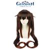 Soft And Heat-resistant Genshin Impact Hutao Cosplay Wig Ponytail For Role Playing And Parties