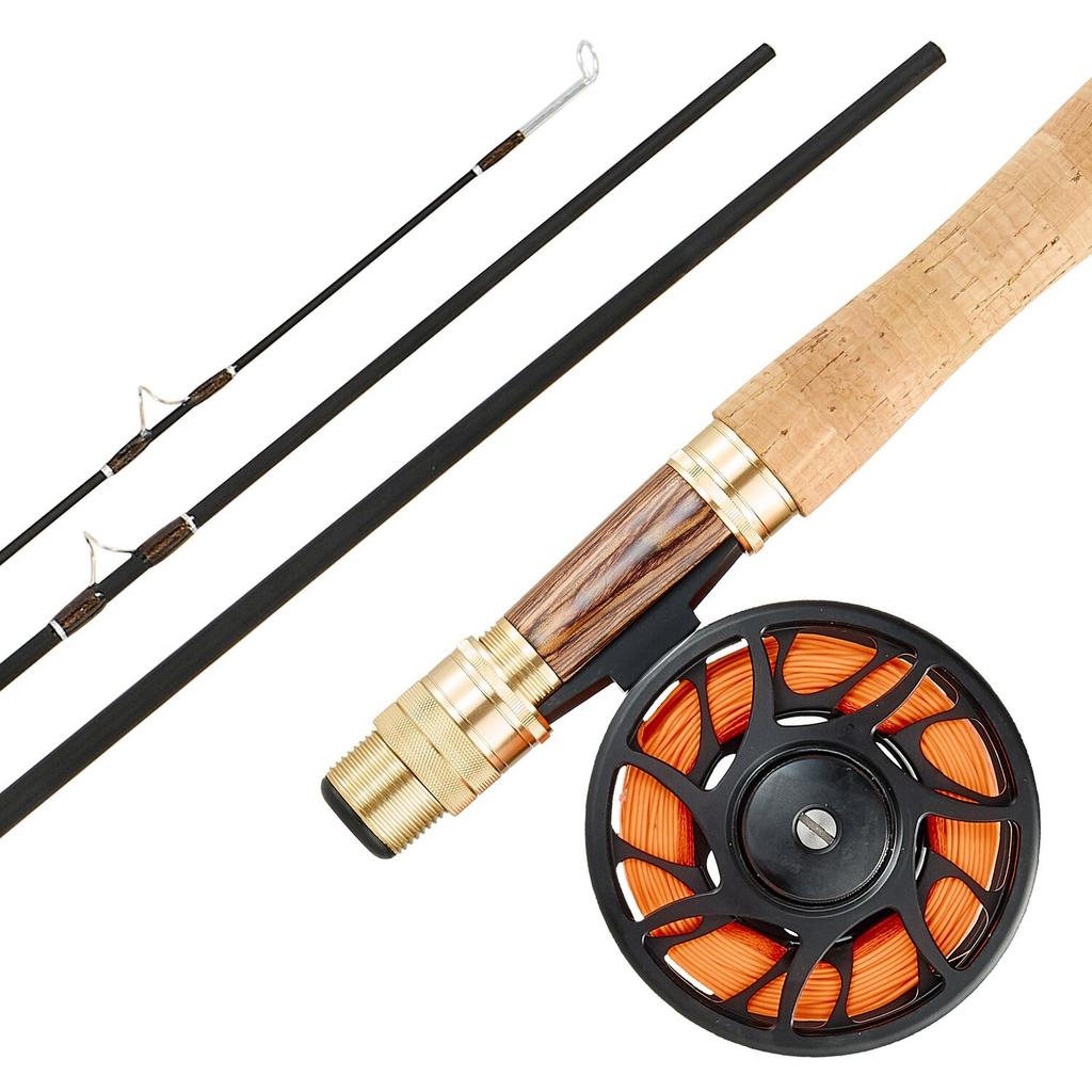 Fly Fishing Combo Kit, IM7 Carbon Fly Fishing Rod and Reel Combo, Starter Fly Rod and Reel Outfit with Rod Bag, Tackle Box, 6 Short-Tail & 4 Long-Tail