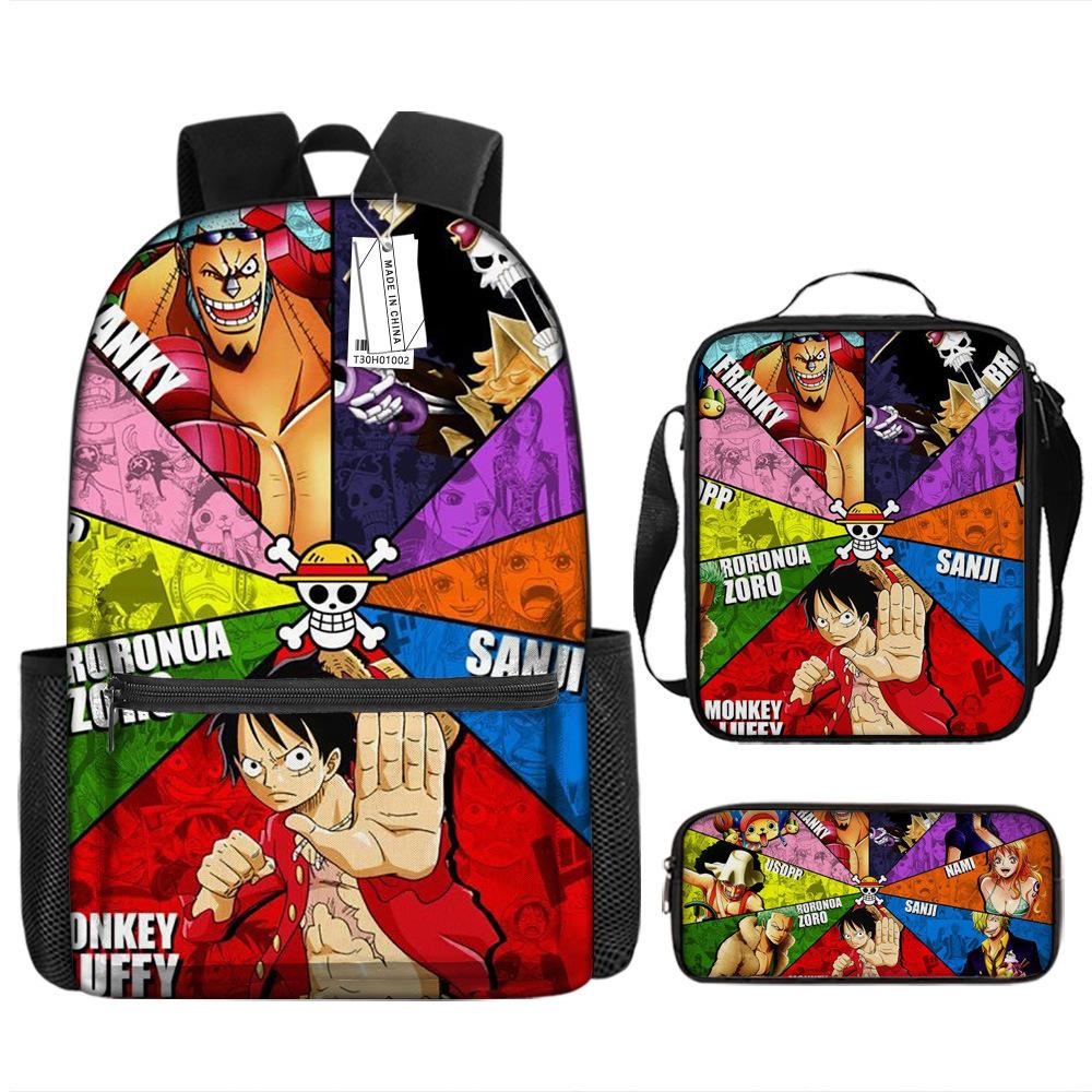 Popular Animation Backpack Student Schoolbag Boys Messenger Bag Girls Pencil Case