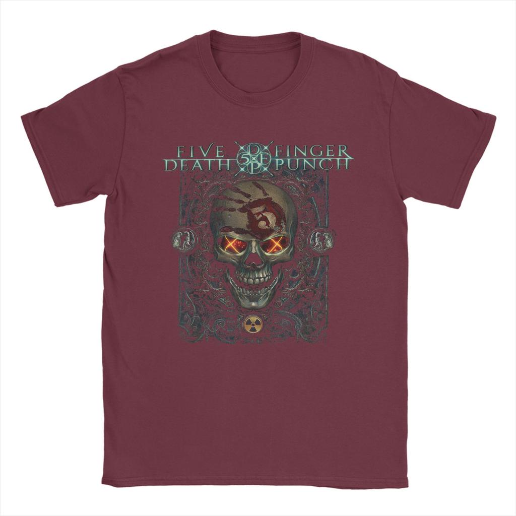 5FDP Iron Skull T Shirt Summer Cotton T Shirts For Adult Trendy Cool Custom DIY Tee Shirt ShortSleeved Streetwear Top Tees