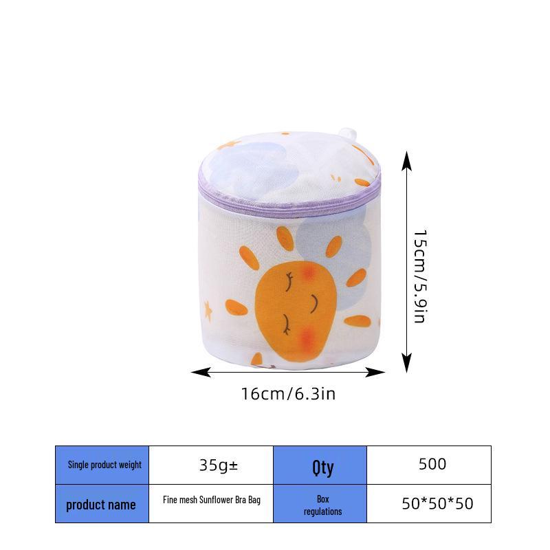 Printed Mesh Laundry Bag Set for Delicates – Cylindrical Bra and Clothing Wash Bags