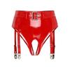 Dame Wetlook Thong Slip Open Shorts Dameundertøy Lakklærundertøy Bikinitunder Sexy Hot Pants