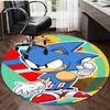 1pc Sonic1 Design Printed Area Round Carpet for Bedroom Living Room Home Decor Rugs Mat Non Slip Mat Rug for Bedside