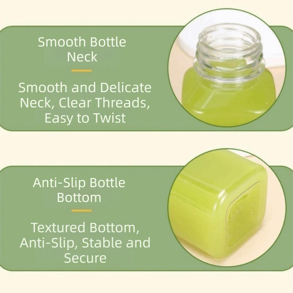 Portable 250/350/500ml Juice Bottles Plastic Square Milk Tea Bottle Clear Long-Lasting Refilling Water Bottle Easy Cleaning