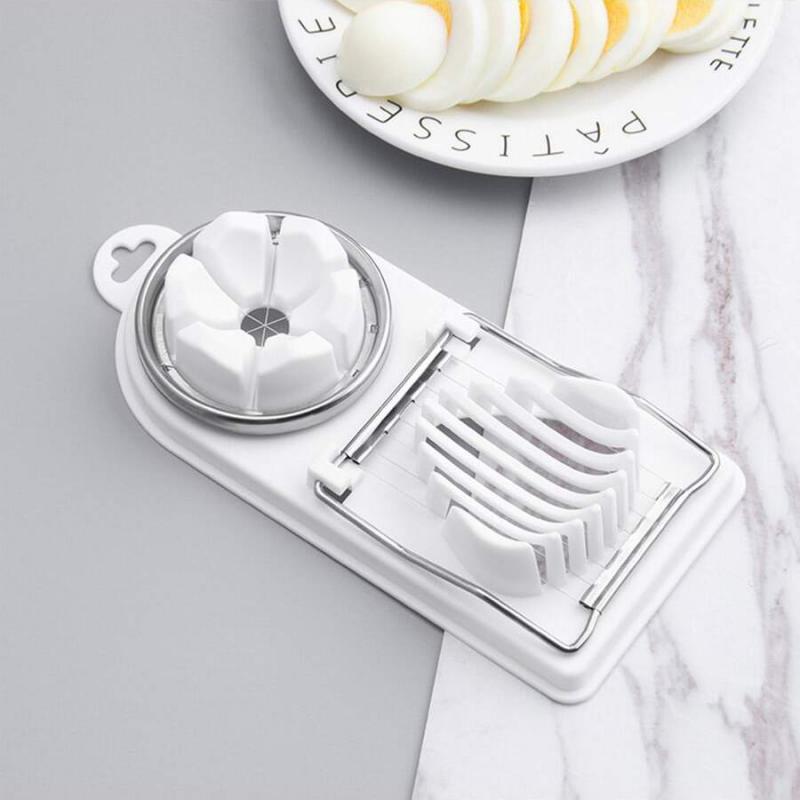 Multifunctional Egg Cutter 2-In-1 Stainless Steel Wire Pull Egg Cutter for Hanging High-Quality Kitchen Accessory Tools