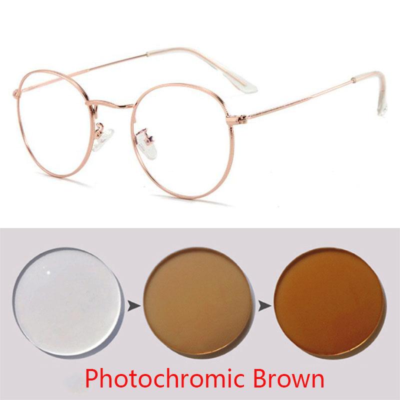 Round Metal Style Option Eye Glasses 3447 Myopia Astigmatism Prescription High Quality Prescription 0 -0.5 -0.75 To -6.0