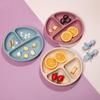 In-Stock Baby Silicone Meal Tray with Suction Cup - Compartmented Tableware
