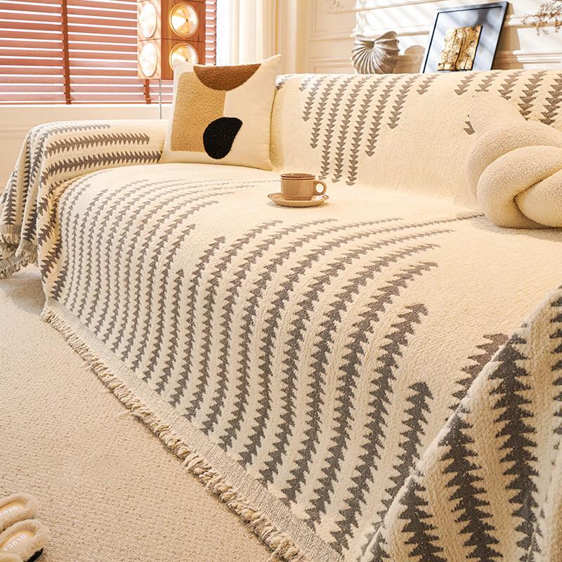 Роскошный велюровый чехол на диван Handun Jiuyi