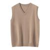 2025 Men's Cashmere V-Neck Sleeveless Loose Vest - Autumn/Winter Fashion Casual Top