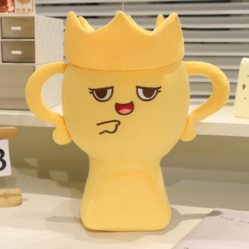 15-35cm Cartoon Cute Trophy Plush Doll Pillow Smile Victory Championship Trophy Plush Toy Home Decoration Gift For Children