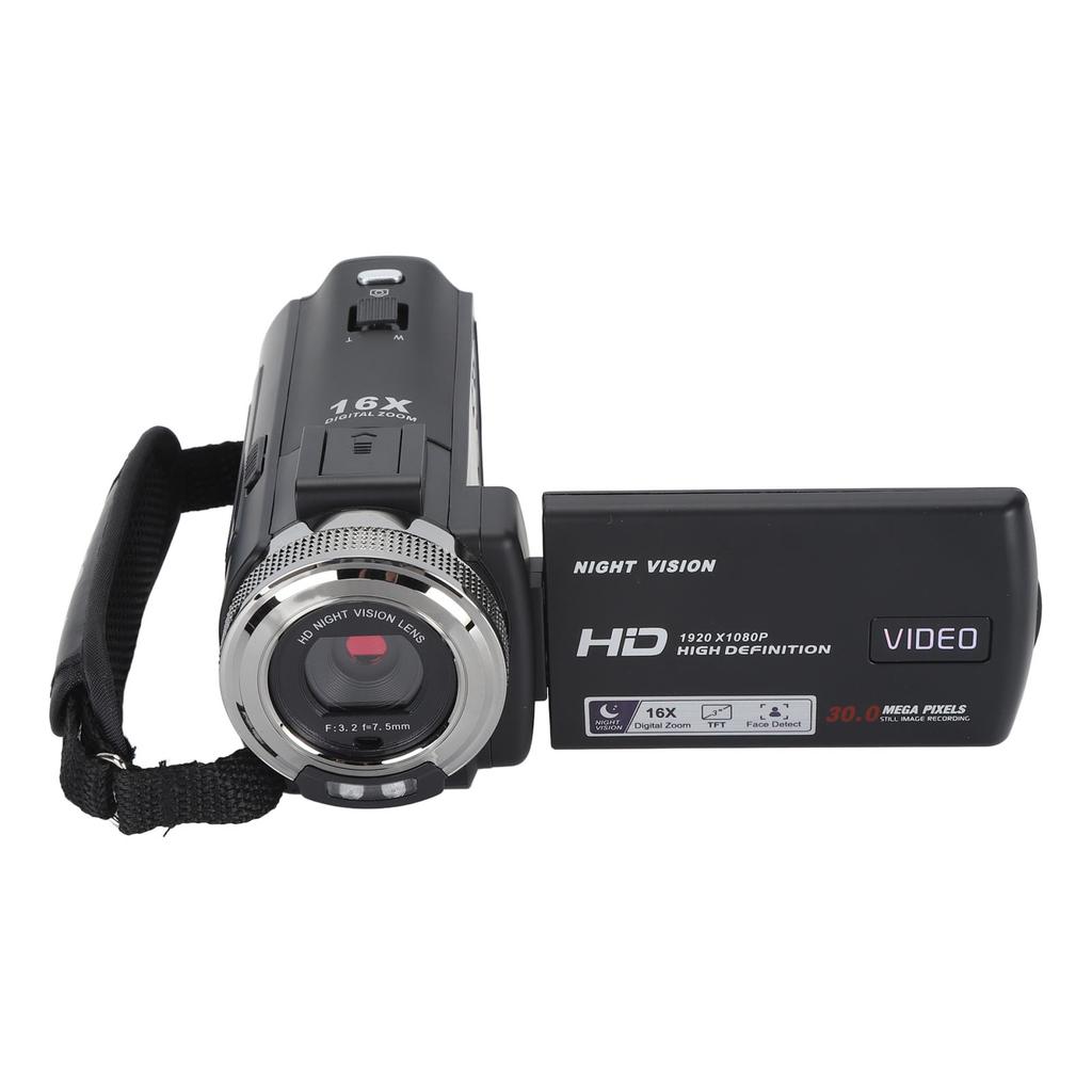 Video Camera Camcorder Full HD 1080P 30MP Digital Camera Recorder 3.0 Inch TFT LCD Screen 16X