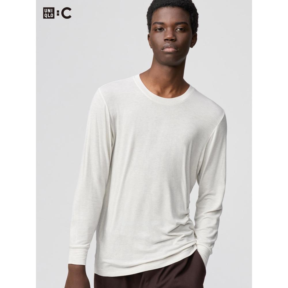 Uniqlo HeaTTech Cashmere Blend Crew Neck T 3 4 Sleeve