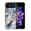 K-KikuoS Art Cute Phone Case For Samsung Z Flip 7 6 5G Galaxy Z Flip4 Z Flip5 Z Flip3 Coque Black Hard PC Shell Protective Cover