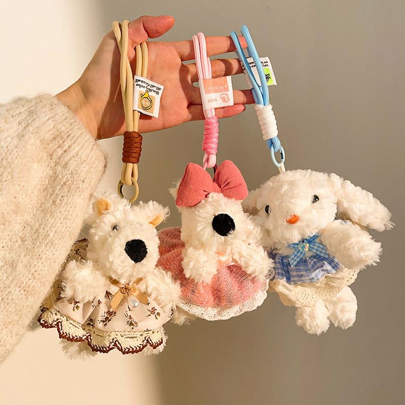 West Highland Sheepdog Pendant Plush Cartoon Rabbit Doll Small Doll Bag Pendant Keychain