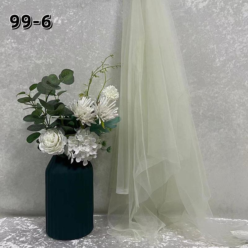 Green Soft Yarn Curtain Net for Kindergarten Decoration, Scene Layout, Wedding Backdrop, and Dress Fabric
