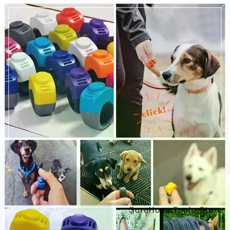 Nuovo Clicker ad Anello Mini Clicker per Dita per Animali Attrezzatura per l'Addestramento Sonaglio per l'Obbedienza Allenatore Clicker Addestramento Sonaglio Articoli per Animali