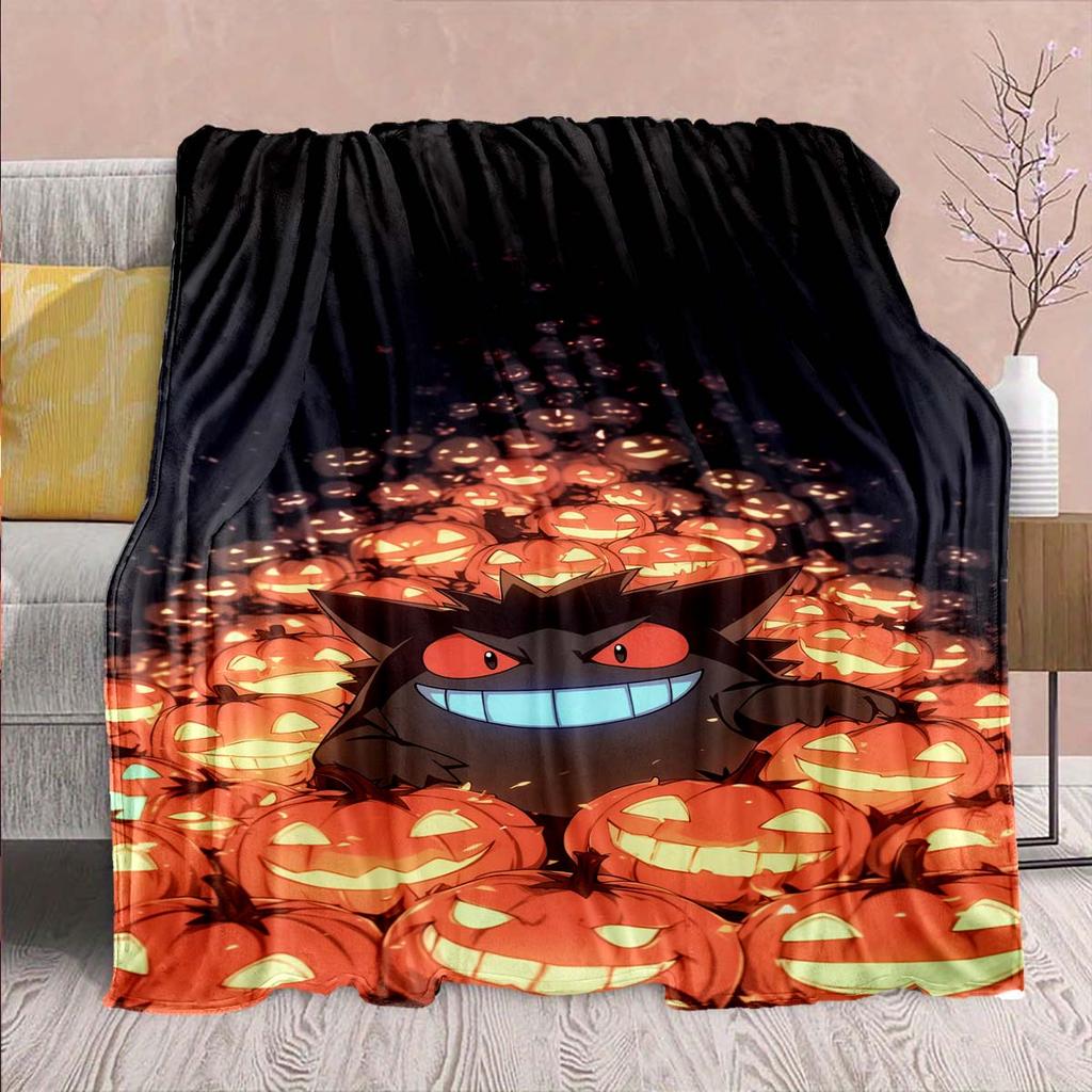 Pokémon Anime Flannel Blanket - Soft Warm Perfect for Sofa, Bedding Camping Travel Office Home Decor -QJY