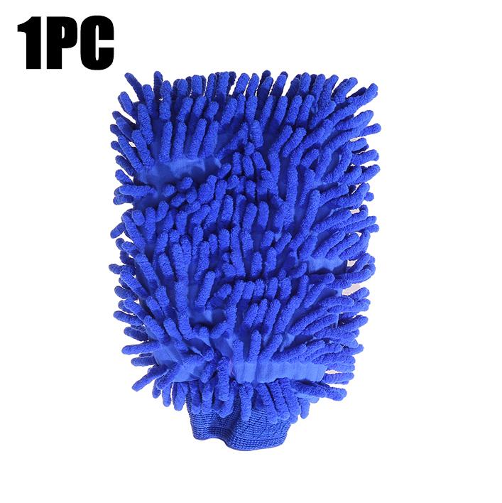 1/2PCS Chenille Plush Gloves for Car Cleaning Thickened Doublesided Car Cleaning Tools Ultrafine Fiber Car Washing Gloves