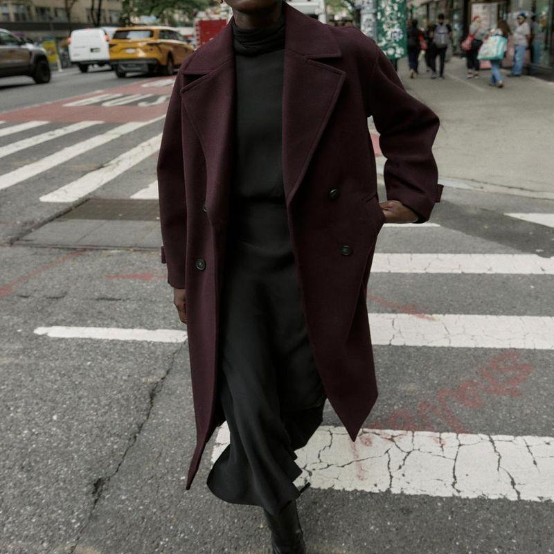 Za New Fall Women's Clothing 2025 Fashion Wind Fashion Polo Collar Long Sleeves Loose Soft Coat Outwear 3046298