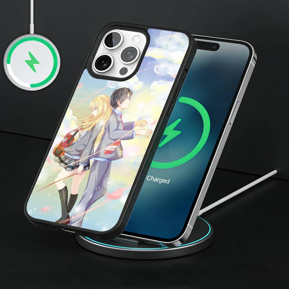 Amine Your Lie In A-Aprils Phone Case For iPhone17,16,15,14,13 Plus,Pro Max Magnetic For Magsafe Wireless Charging