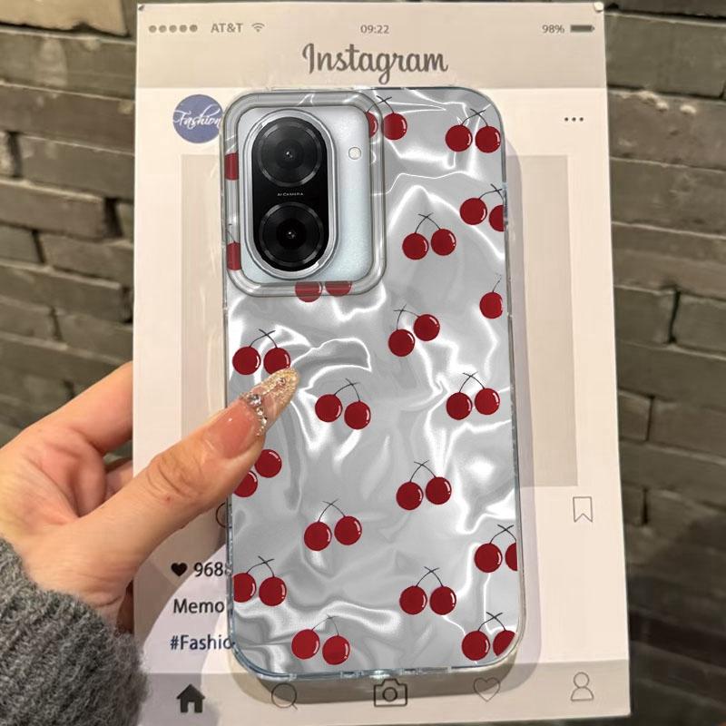 Pink Cherry Bow Girls Women Case For Xiaomi Redmi Note 14 Pro 14C 13C 10 9A 9C 13 12 11 10S 9 8 Plus A5 A4 A3 A2 A1 Fundas Cover